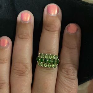 Peridot and diopside ring size 7.5!